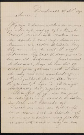 Letter to Jan Veth