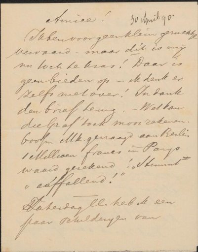 Letter to Jan Veth