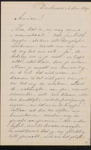 Letter to Jan Veth