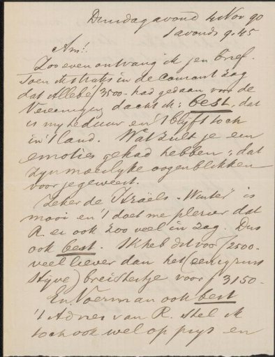 Letter to Jan Veth
