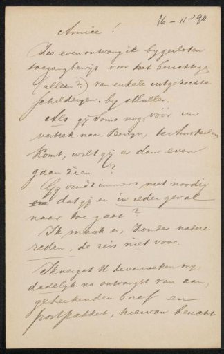Letter to Jan Veth