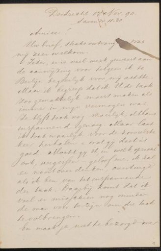 Letter to Jan Veth
