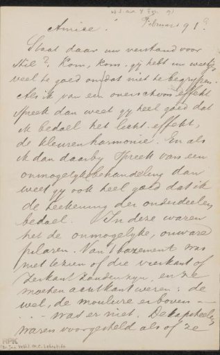 Letter to Jan Veth