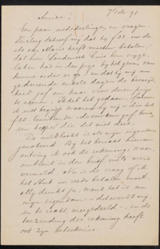 Letter to Jan Veth