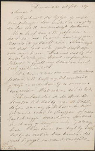 Letter to Jan Veth