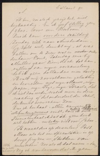 Letter to Jan Veth