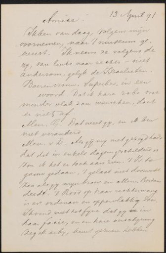 Letter to Jan Veth