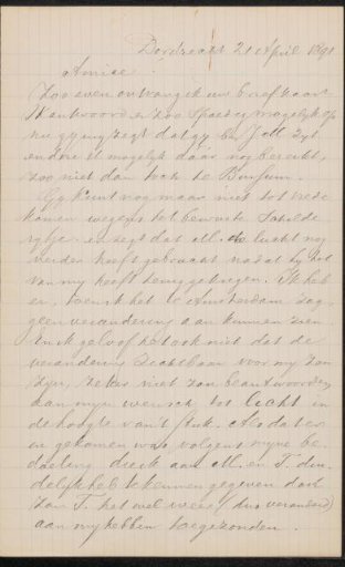 Letter to Jan Veth