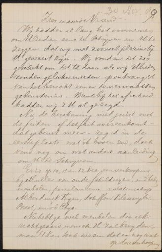 Letter to Jan Veth