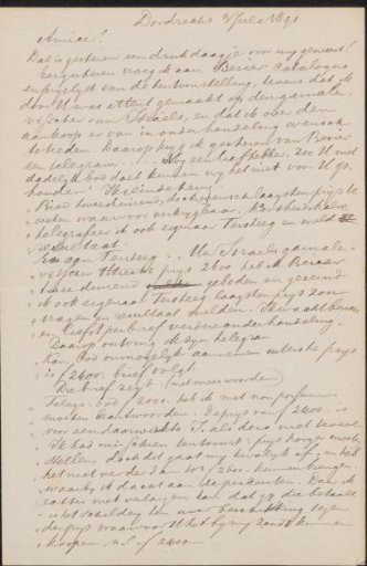 Letter to Jan Veth