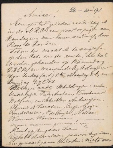 Letter to Jan Veth