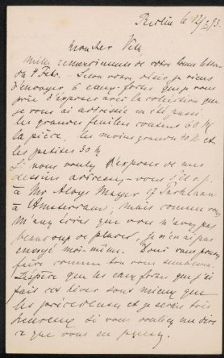 Letter to Jan Veth