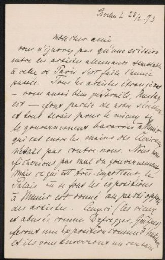 Letter to Jan Veth