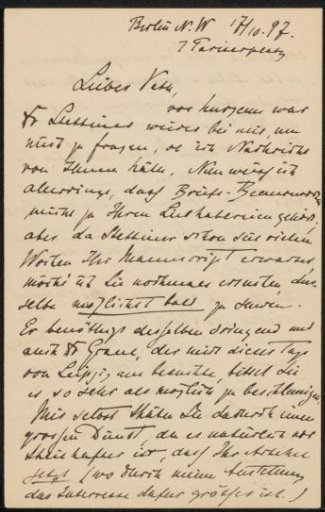 Letter to Jan Veth