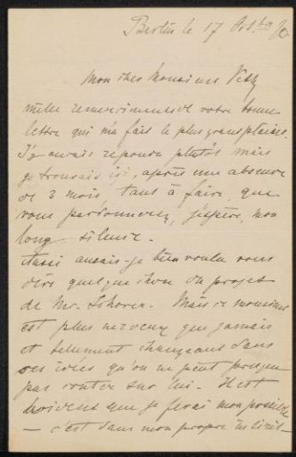 Letter to Jan Veth