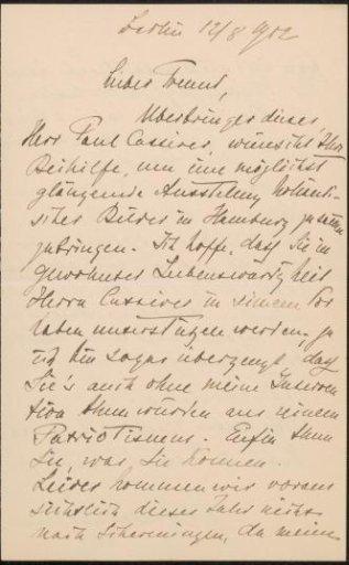 Letter to Jan Veth