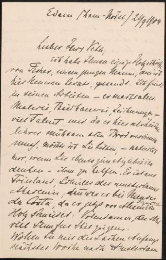 Letter to Jan Veth