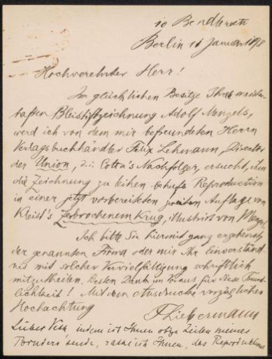 Letter to Jan Veth