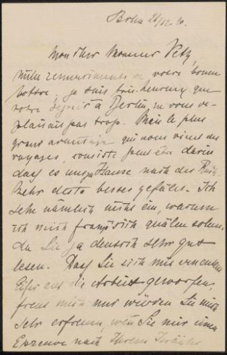 Letter to Jan Veth