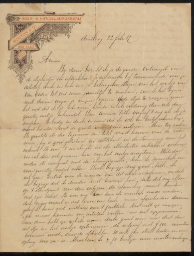 Letter to Jan Veth