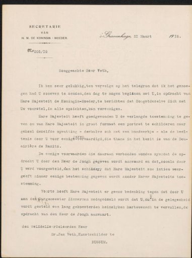 Letter to Jan Veth