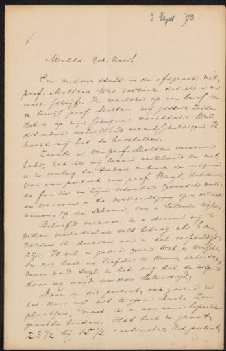 Letter to Jan Veth