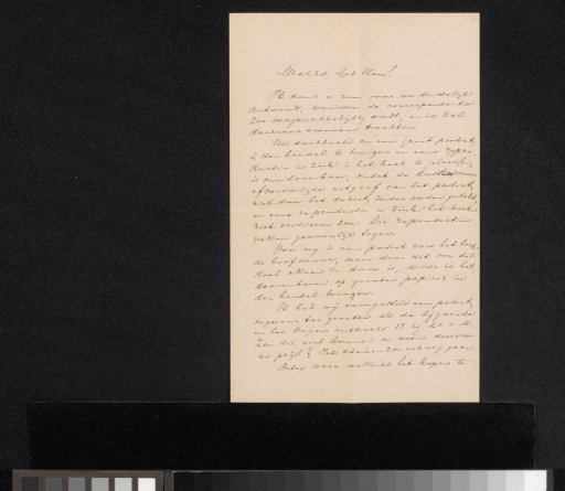 Letter to Jan Veth