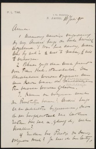 Letter to Jan Veth