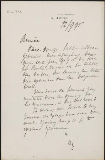 Letter to Jan Veth