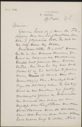 Letter to Jan Veth