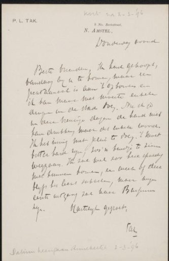 Letter to Jan Veth