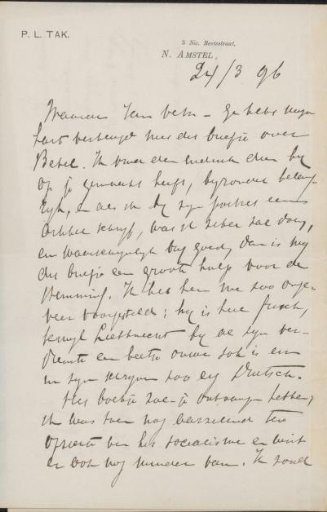 Letter to Jan Veth