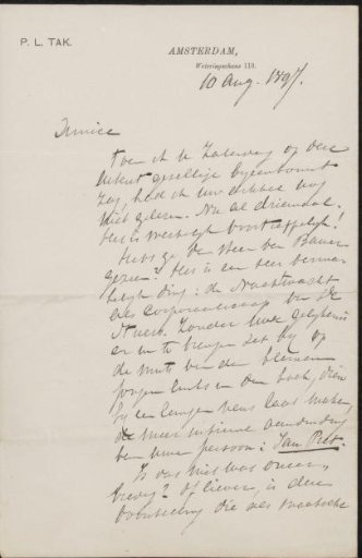 Letter to Jan Veth