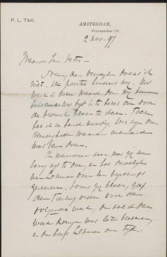 Letter to Jan Veth