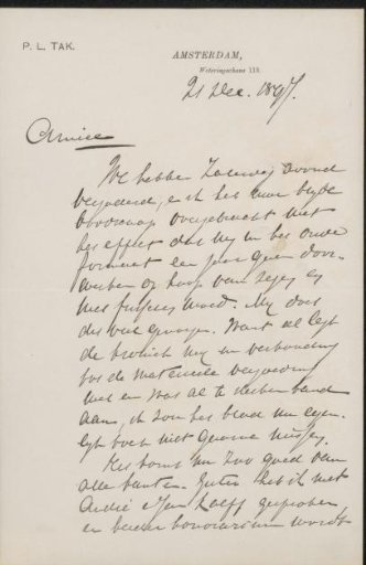 Letter to Jan Veth