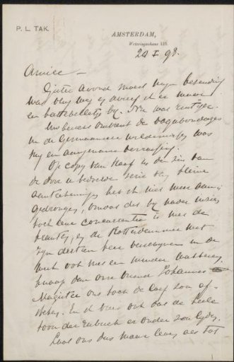 Letter to Jan Veth