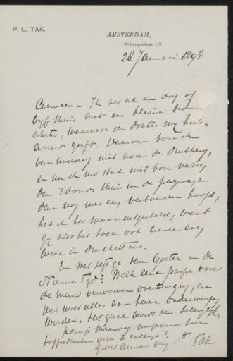 Letter to Jan Veth