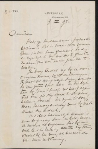 Letter to Jan Veth