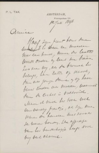 Letter to Jan Veth