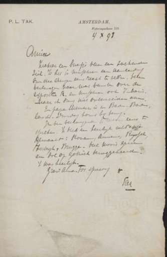 Letter to Jan Veth