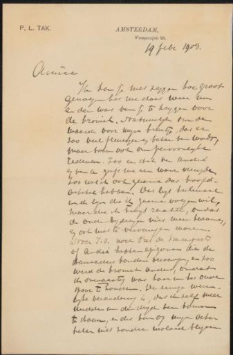Letter to Jan Veth