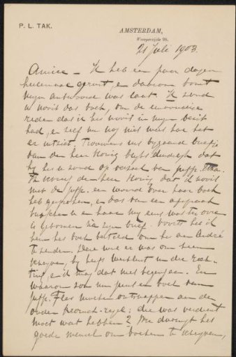 Letter to Jan Veth