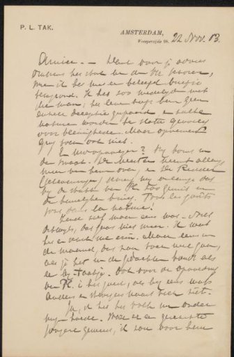 Letter to Jan Veth