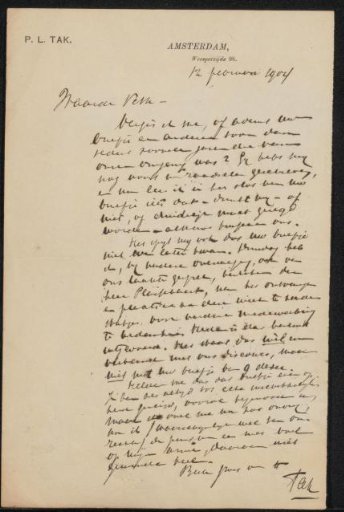 Letter to Jan Veth