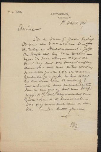 Letter to Jan Veth