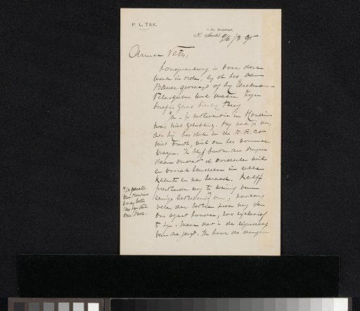 Letter to Jan Veth