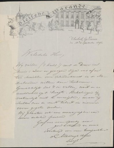 Letter to Jan Veth