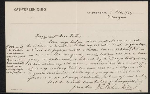 Letter to Jan Veth