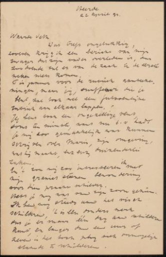 Letter to Jan Veth