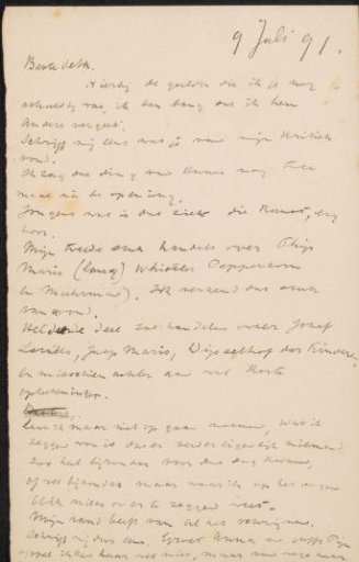Letter to Jan Veth